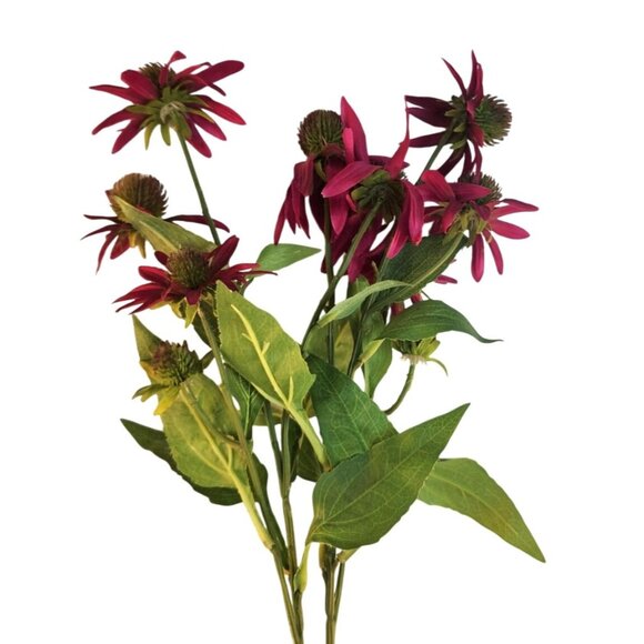 Artificial Coneflower Stems 2-Stem Bunch 26" Long Floral Arrangement - Picture 7 of 7